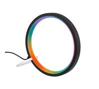 BRILONER - LED Table Lamp with Remote Control, Dimmable, RGBIC, Music Sensor, Timer, Ring Light, Bedside Table, Living Room, 20x20cm, Black