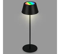 Briloner - RGB Rechargeable Table Lamp, 2 in 1 Adjustable Heighgt, Touch, Cordless Light, LED Table Light, Outdoor Camping Lights, IP44, Black