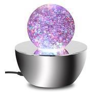 Briloner - RGB Table Lamp with Glitter Ball Chrome 12x13.5 cm
