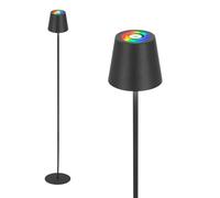 BRILONER - RGBW LED Floor Lamp Wireless with Touch, Continuously Dimmable, Battery & Light Source Exchangeable, 133 cm High