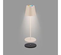 BRILONER - RGBW LED Table Lamp Wireless IP44 with Charging Station, Continuously Dimmable, Battery and Light Source Replaceable, Bedside Lamp, Decorative Lamp, LED Lamp, Battery Table Lamp,
