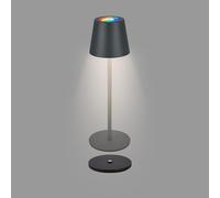 BRILONER - RGBW LED Table Lamp Wireless IP44 with Charging Station, Infinitely Dimmable, Battery and Light Source Replaceable, Bedside Lamp, Decorative Lamp, LED Lamp, Battery Table Lamp, Restaurant,