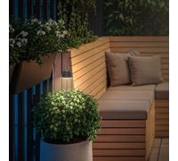 Briloner RIFFLE NANO LED rechargeable ground spike lamp, anthracite, Ø 6 cm, set of 2