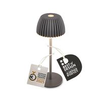 BRILONER - Riffle Nano LED Table Lamp Wireless IP44 with Light Edge, 6 x 15.5 cm, Touch Dimmer, Battery Replaceable, Bedside Lamp, LED Lamp, Battery Lamp, German Design Award Winner 2025, Anthracite