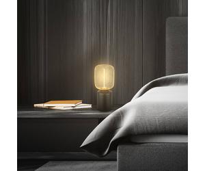 Briloner Rist table lamp, black/gold, height 22 cm, metal