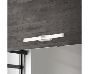 Briloner Runt LED wall light IP44 direct 4,000K matt chrome