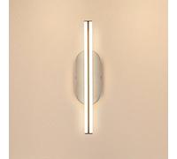 Briloner Ruth LED wall light, light grey/brown, height 30 cm, 3,000 K