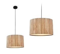 BRILONER Seagrass Pendant Light Shade E27 Maximum 10 W Boho Aesthetic Hanging Dining Table 35 x 128 cm (L x W x H) Nature