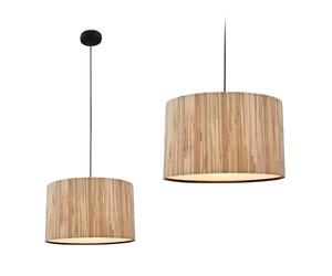 BRILONER Seagrass Pendant Light Shade E27 Maximum 10 W Boho Aesthetic Hanging Dining Table 35 x 128 cm (L x W x H) Nature