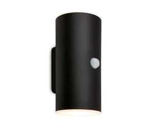 BRILONER Sensor Black 2x6W Battery Powered LED Outdoor Wall Light Briloner Black