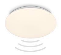 BRILONER LED Ceiling Light with Motion Detector, Warm White Light, 120 Degree Detection, 35x7.5 cm, White, Perfect for Bathroom and Kitchen