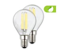 Briloner - EEC A, Set of 2 LED Filament Light Bulbs, Energy Saving, Long Life, E14 Screw Bulb, A60, Warm White, 4W, 840lm, LED Light, Incandescent Lamps, Energy Efficient LED Bulb, 45x80mm