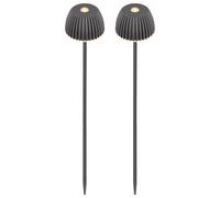 BRILONER - Set of 2 Garden Spike Light, Battery Powered, Touch Control, Dimmable, Height Adjustable, Outdoor Spike Lights, Exterior Lamp, Garden Light, Stake Lights, 6x78.5 cm, Anthracite