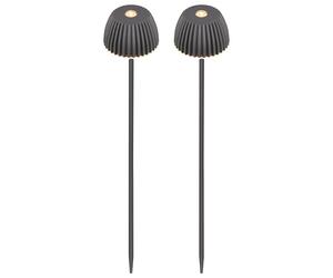 BRILONER - Set of 2 Garden Spike Light, Battery Powered, Touch Control, Dimmable, Height Adjustable, Outdoor Spike Lights, Exterior Lamp, Garden Light, Stake Lights, 6x78.5 cm, Anthracite