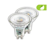 Briloner - EER A, Set of 2 GU10 LED Bulbs, Energy Saving LED Lights, Long Life ~50 000 h, Warm White Light, 4.7W, 850lm, LED Light, Glass, Reflector, Energy Efficient Lamp, 50x56 mm