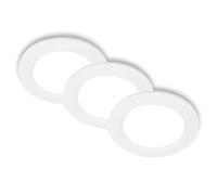 BRILONER Set of 3 LED Recessed Spotlights 230V Flat, Neutral White Light, 6W 660lm Each, LED Spotlights, Recessed Luminaires, Ceiling, 30mm, 120x28mm (DxH), White