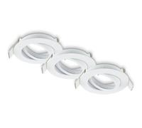 Briloner Set Of 3 Recessed Downlights Spotlights Slim Adjustable Gu10 Ceiling Lights