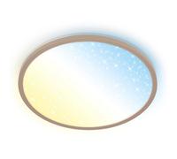 Briloner Slim Led Panel Ceiling Light Beige Living Room Lamp Dimmable Starry Sky Effect Cct 37,5Cm, 22W, 3000Lm