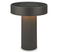 BRILONER Black Solar Table Lamp LED Rechargeable Light Dimmable Design Award in Dark Grey Briloner Dark Grey