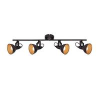 4 Way Ceiling Light Spotlight Lamp Retro Living Room Bedroom Adjustable Black