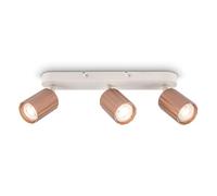 Briloner - Spotbar Ceiling Lights, 3-Way Adjustable Spot Lights, GU10, max. 9 W, Ceiling Spotlight, LED Lights for Bedroom, Living Room, Lounge, Lights for Hallways, 32.5 cm, Coffee
