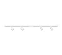 Briloner - Starter Set Rail System, 4X GU10 Adjustable Spots, extendable, Ceiling Rail System, Projector Rail, Ceiling Light, Ceiling lamp, Projector, 1.5 m, White