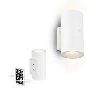BRILONER Sticklights - Rechargeable Wall Light Without Wiring and Drilling, Battery, Touch, dimmable, Warm White, Sticky Light, Cordless Wall lamp, 6.1x12 cm, White