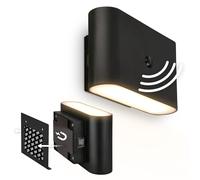 Briloner Cordless Wall Light Rechargeable Lamp Up & Down Motion Sensor Stick-On 3W, 270Lm Black