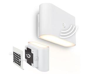 BRILONER Sticklights - Rechargeable Wall Light Without Wiring and Drilling, Motion Detector, Magnetic, LED, Sticky Wall Lights, Battery lamp, 16x9.5x6.5 cm, White