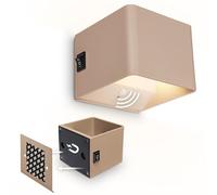 BRILONER Sticklights - Rechargeable Wall Light Without Wiring and Drilling, Motion Sensor, Magnetic, LED, Sticky Wall Lights, Battery, 10x8x10 cm, Beige