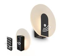 BRILONER Cordless Wall Light Rechargeable Lamp Motion Sensor No Drill Black Briloner Black
