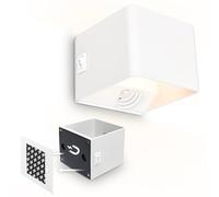 BRILONER Sticklights - Rechargeable Wall Light Without Wiring and Drilling, Motion Sensor, Magnetic, LED, Sticky Wall Lights, Battery, 10x8x10 cm, White