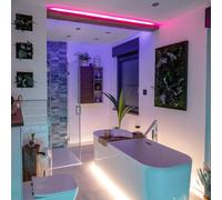 Briloner Superline LED strip, remote control, 10 m RGB IP44
