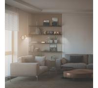 Briloner Tapp wall spotlight, beige, Ø 8 cm, 1-bulb, metal, GU10