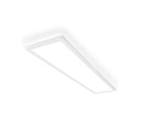 Briloner Tava A LED ceiling light, 98 x 20 cm, plastic, white