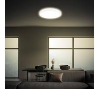 Briloner Tava LED ceiling light, white, Ø 24 cm, plastic