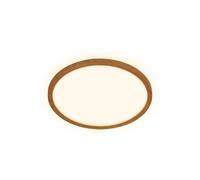 BRILONER Wood Effect Round LED Ceiling Light Lamp 18W 2400lm Slim 290mm in Brown Briloner Brown