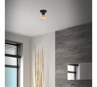 Briloner Tepel ceiling light for the bathroom IP44 E27 black