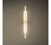 BRILONER - LED Ceiling Light with Warm White Light, Corner Profiles, LED Light, Ceiling Lights for Living Room, Ceiling Lights Bedroom, Ceiling Light Lounge, 98 X 16 X 7.5 cm, Black-Wood