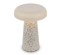 BRILONER - Rechargeable LED Table Lamp, Stepless Touch Dimmer, IP44, USB-C Charging Cable, Replaceable Battery, Night Light, Bedside Lamps, Battery Lamp, 12 x 17 cm, Travertine Warm Grey