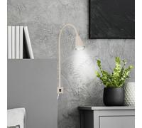Briloner Tuso wall lamp, beige, adjustable, bedside mounting, GU10