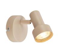 BRILONER - Wall Light, Adjustable, GU10 Socket, max. 9W, Wall Lamp, Bedside Lamps, Reading Light, Lounge, Bedroom Lamp, Kitchen, Spotlight, Hall, Living Room, 8 x 10.5 cm, Beige