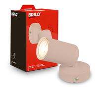 BRILONER - Wall Light, Adjustable, GU10 Socket, max. 9W, Wall Lamp, Bedside Lamps, Reading Light, Lounge, Bedroom Lamp, Kitchen, Spotlight, Hall, Living Room, 8x8,5 cm, Beige
