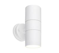 BRILONER - Outdoor Wall Light IP54 Protection Against Splashes of Water and dust, GU10 Socket, max. 7W, Outdoor lamp, Wall Light, Outdoor Lighting, 16x7.5x11 cm, White