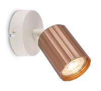 Briloner - Wall Light with Grooves, Adjustable, GU10, max. 9W, Wall Lamp, Wall Lights Indoor, Lounge Wall Lights, Wall Light Bedroom, Kitchen Wall Lamp, 8X8X12.5 cm, Coffee