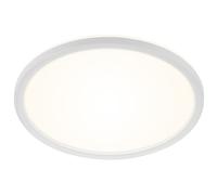Briloner Leuchten - LED Bathroom Ceiling Light with Backlight, IP44 LED Bathroom Lamp, Ultra Flat, Neutral White Light, White, 290 x 35 mm (D x H)