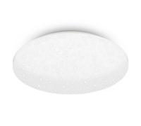 BRILONER - LED Ceiling Light with Starry Decor, LED Bathroom Ceiling Light IP44, Openwork Decor, Neutral White Light, Ø275 mm, White