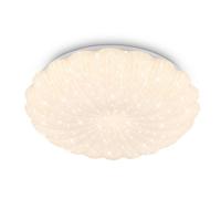 BRILONER White 24W Warmwhite Star Effect Cover LED Ceiling Light Briloner White