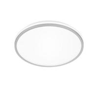 BRILONER - Energy Efficient LED Ceiling Light, EEC A, Ultra Slim, Neutral White Light, 8.5W, 1800lm, Approx. Life 50,000h, Backlight Effect, LED Panel Lamp, Living Room, Kitchen, 33x6 cm, Matt Chrome
