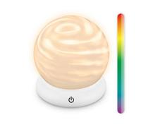 Briloner White Sphere Led Desk Light Table Bedside Lamp Rechargeable Cordless Rgb Ambient